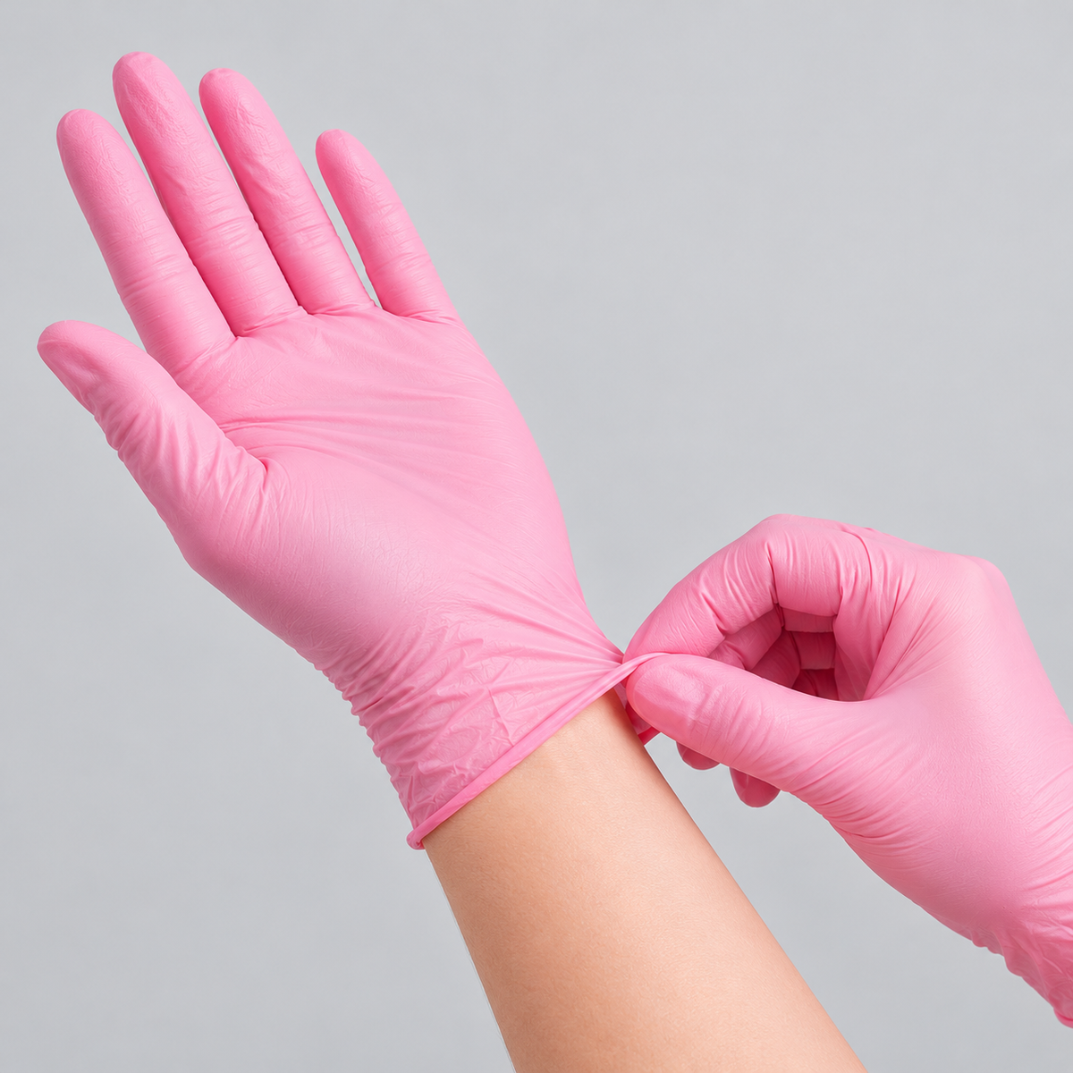 Guantes Desechables Rosas 50 Piezas Talla M — vista de detalle