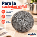 Fibra plateada de acero inoxidable — portada Vendalia