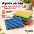 Paquete de 4 fibras abrasivas de colores surtidos · Vendalia
