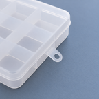 Detalle lateral de la caja organizadora transparente — Vendalia