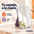 Espejo de maquillaje portátil de mesa lila — presentación Vendalia