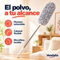 Plumero extensible gris con mango metálico — portada Vendalia
