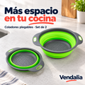 Más espacio en tu cocina — Vendalia. Coladores plegables · Set de 2