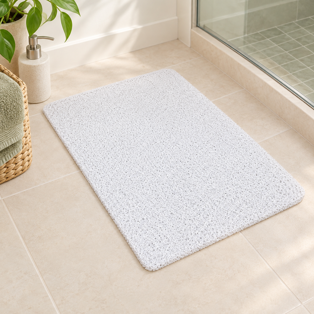 Tapete de Baño Antideslizante (Blanco) · fotografía ambientada de Vendalia · SKU 53452