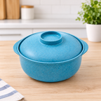 Recipiente de plástico con tapa y asas — Azul — SKU 53456