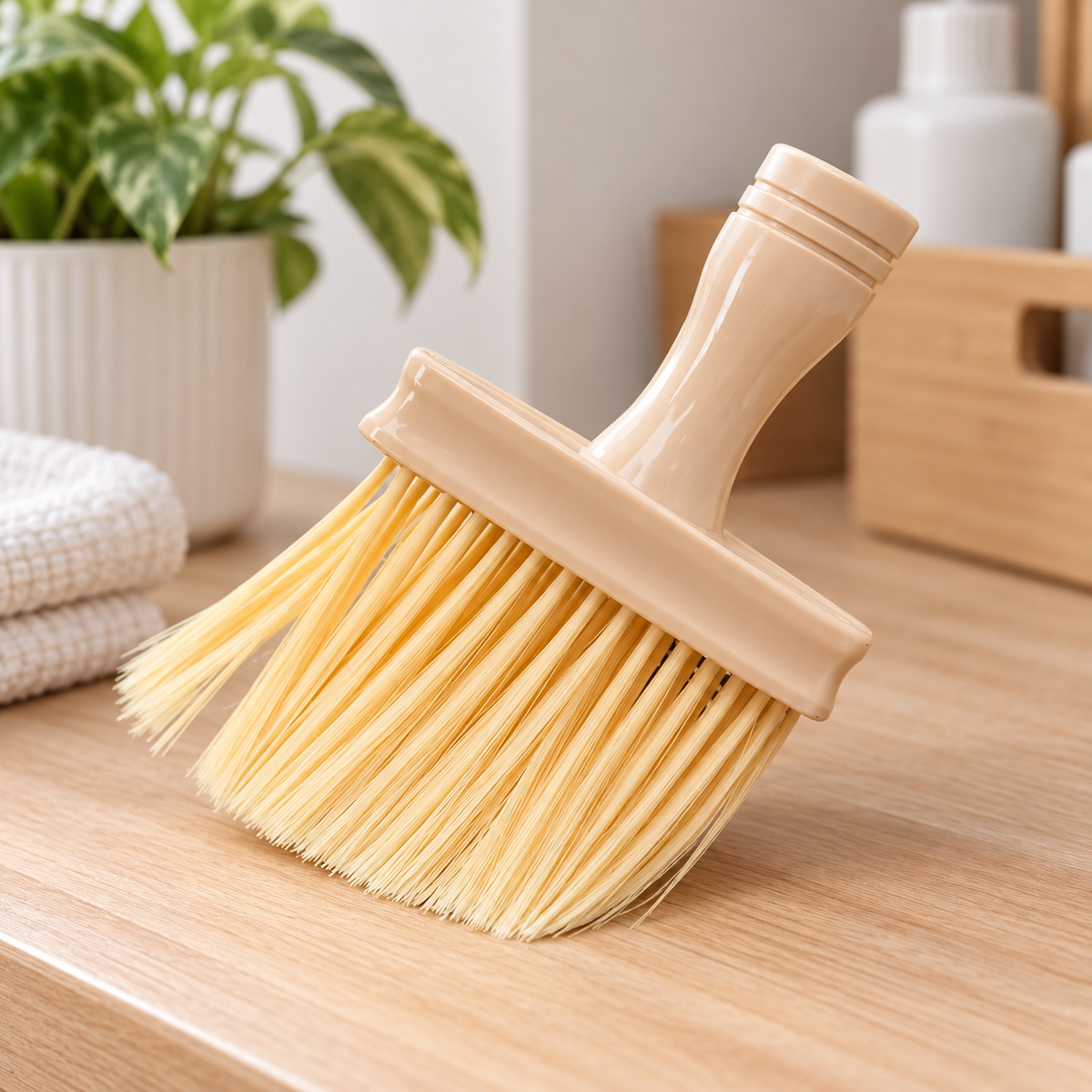 Cepillo Multiusos de Cerdas Suaves Beige en ambiente de hogar — Vendalia