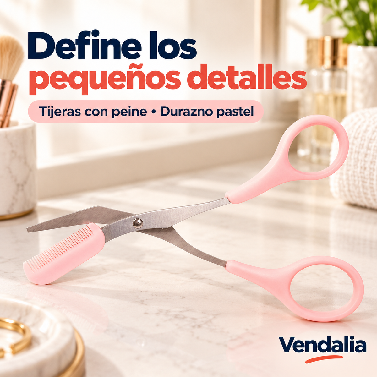 Tijeras para cejas con peine — Vendalia.