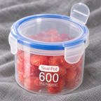 Recipiente transparente modelo 400 ml con impresión 600 — vista de detalle. Capacidad exacta pendiente de confirmación.