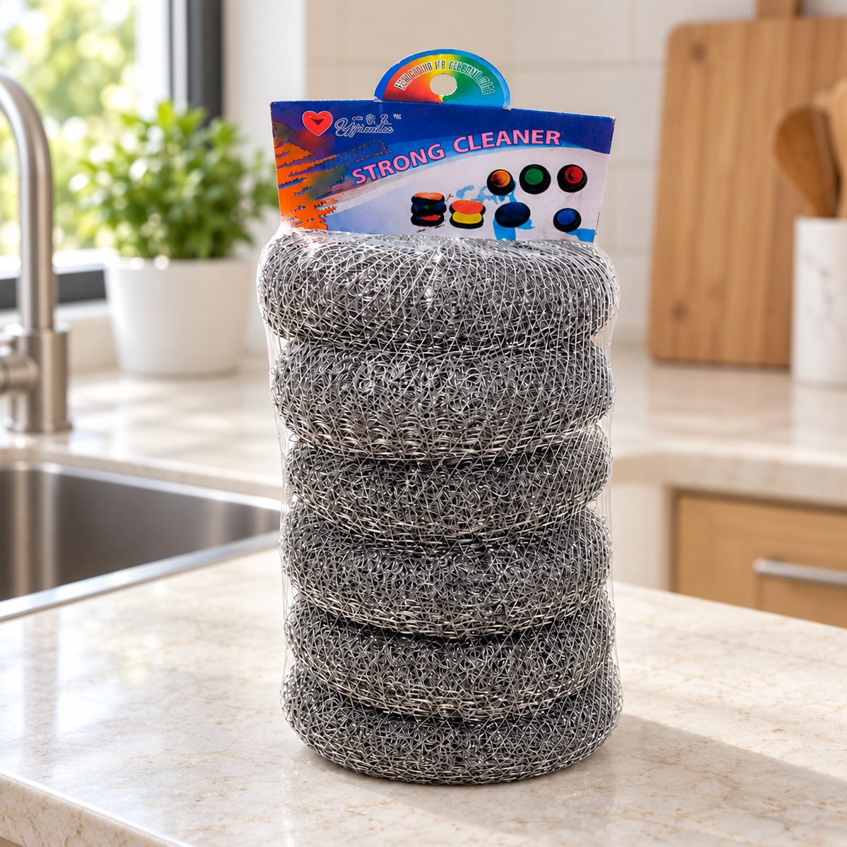 Set de Fibra Metálica Multiusos en ambiente de hogar — Vendalia