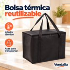 Bolsa térmica reutilizable negra — portada Vendalia