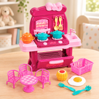 Cocina de Juguete Infantil con Accesorios en ambiente de hogar — Vendalia