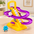 Juego Interactivo “Cat and Mouse” Escalera Mecánica en ambiente de hogar — Vendalia. La fotografía muestra un ejemplo de color. Se envía amarillo/morado o verde/azul al azar, según disponibilidad.