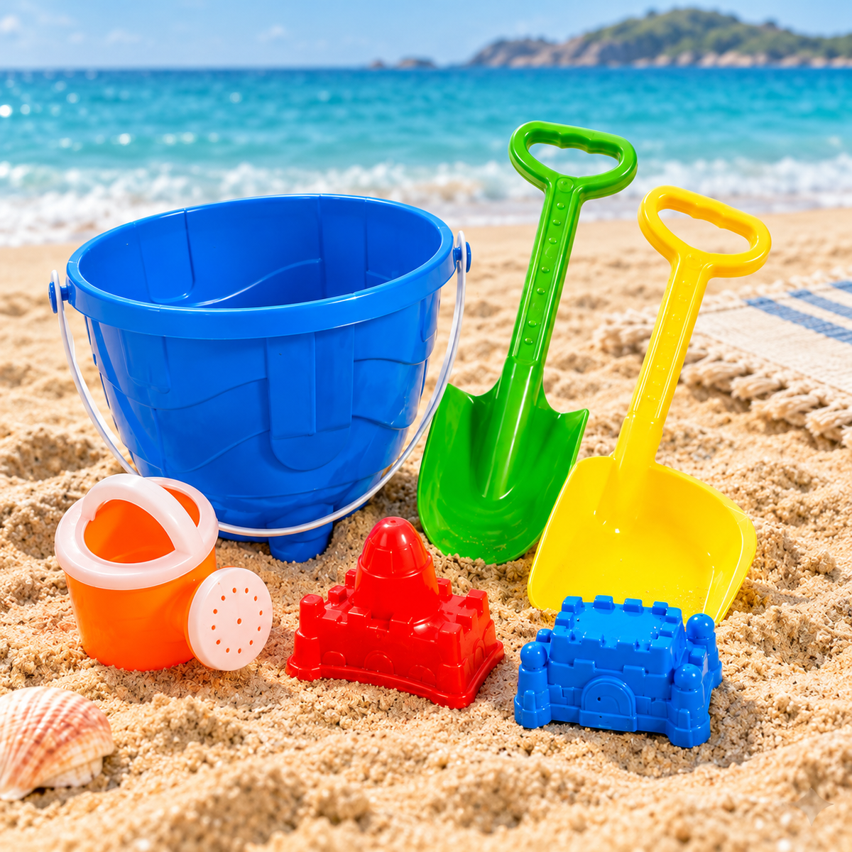 Set de Cubeta Playera con Accesorios para Arena en ambiente de hogar — Vendalia
