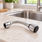 Boquilla flexible para grifo con rociador giratorio en ambiente Vendalia