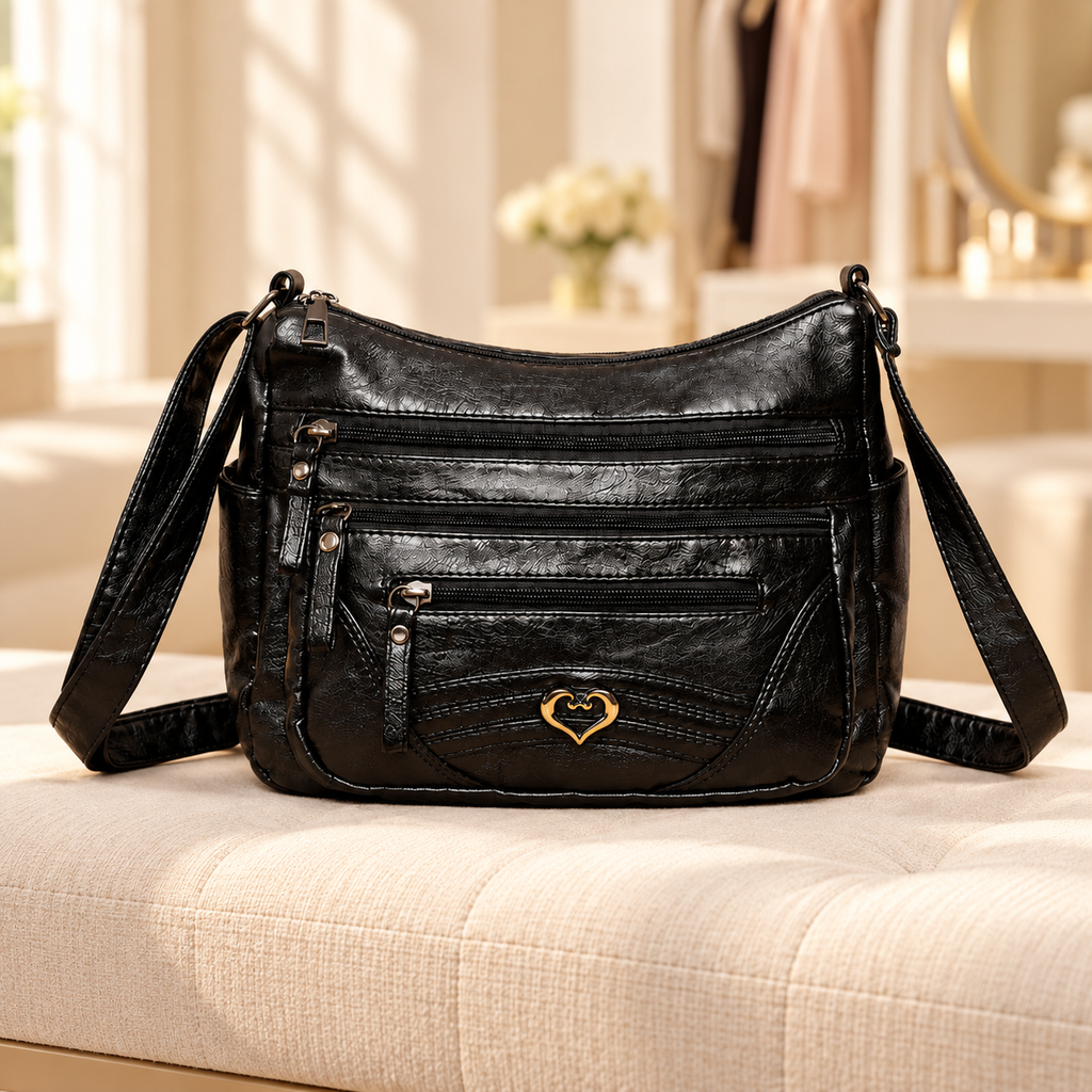 Bolso Bandolera Multi-Compartimentos Texturizado en ambiente Vendalia