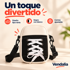 Bolso infantil negro con diseño de tenis — presentación Vendalia