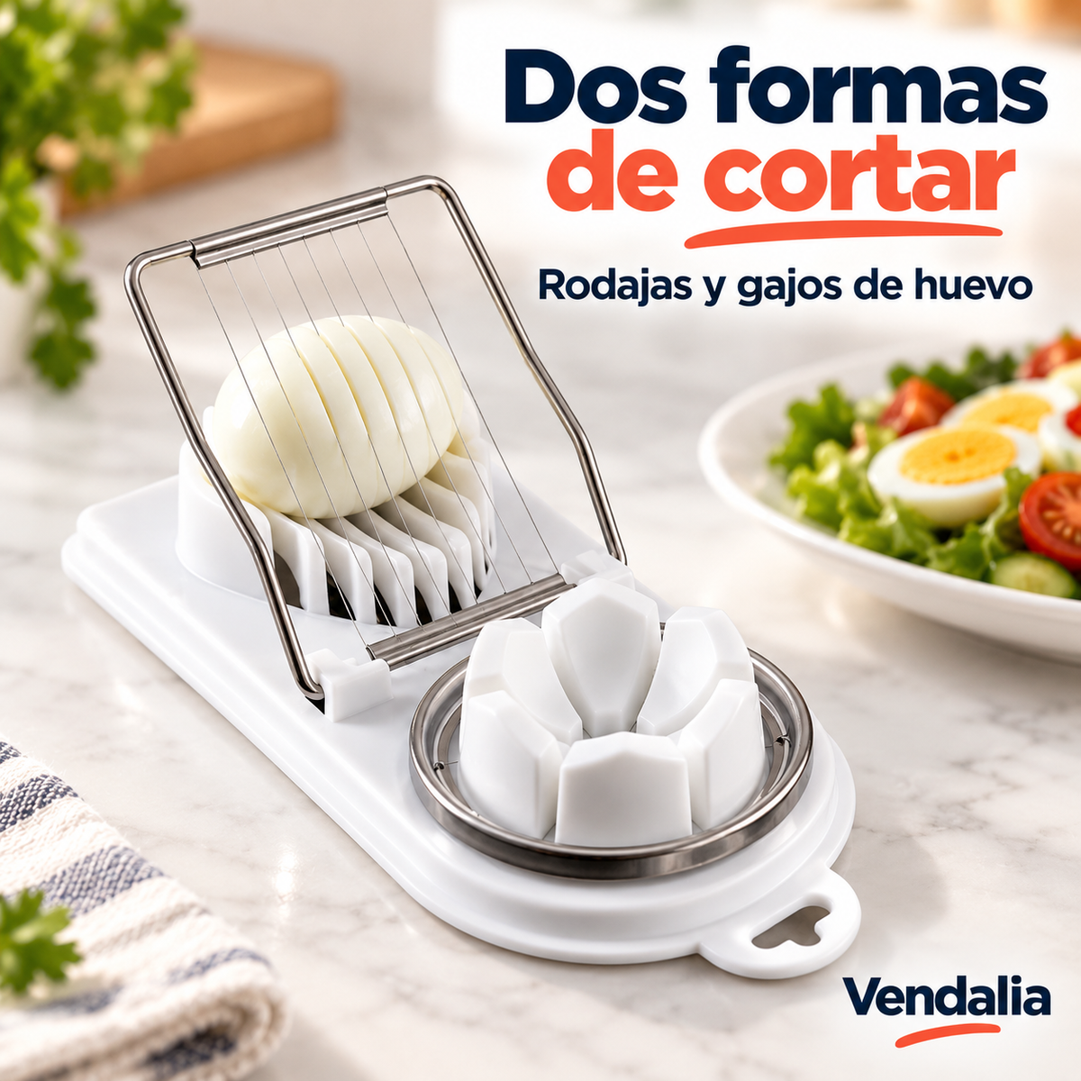 Rodajas y gajos de huevo — portada Vendalia.