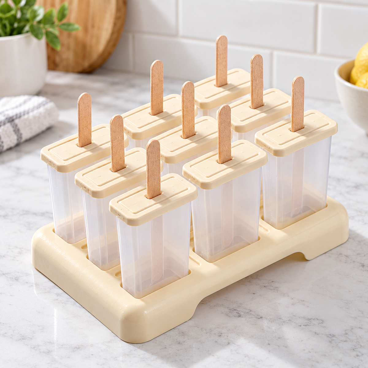 Molde para Paletas Heladas 9 Cavidades Reutilizable en ambiente de hogar — Vendalia
