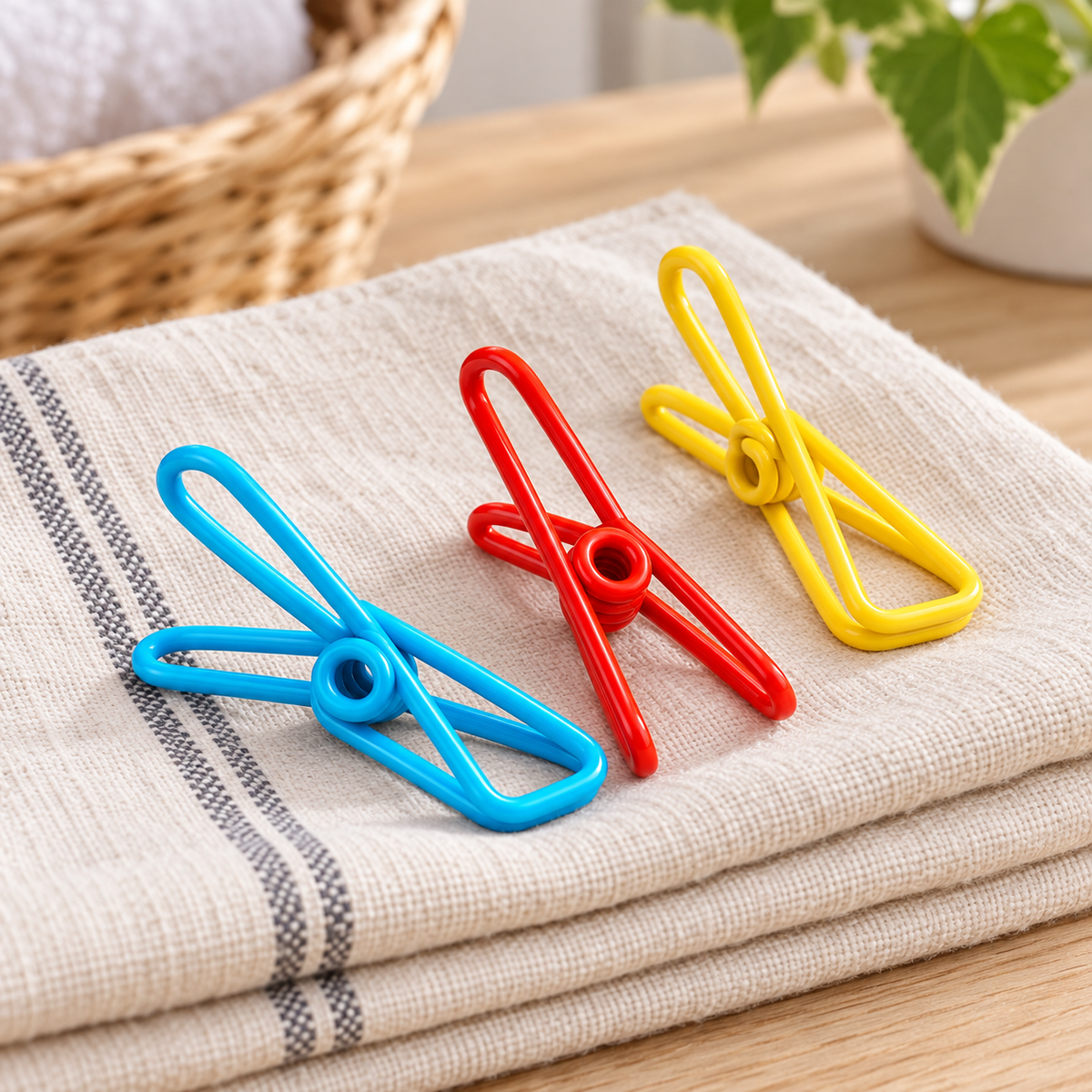 Set de 10 Pinzas Multifuncional de Acero Inoxidable en ambiente de hogar — Vendalia