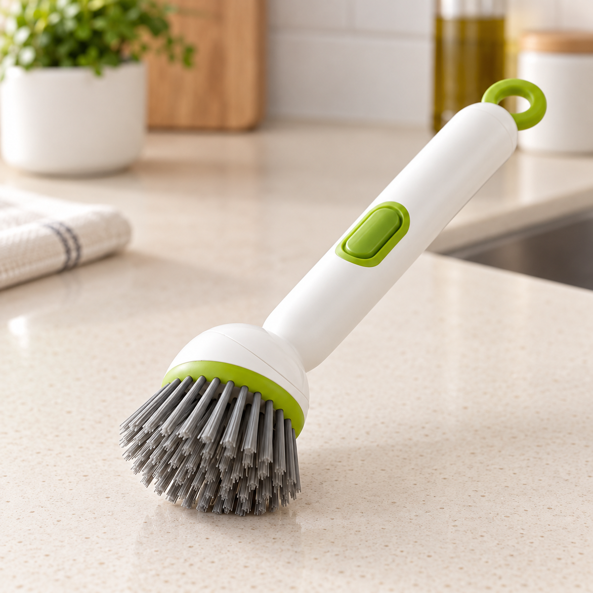 Cepillo Dispensador de Jabón en ambiente de hogar — Vendalia