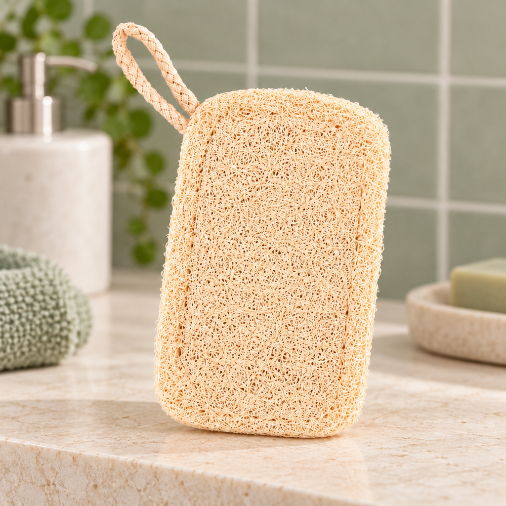 Esponja Natural Multiusos Tipo Luffa en ambiente de hogar — Vendalia