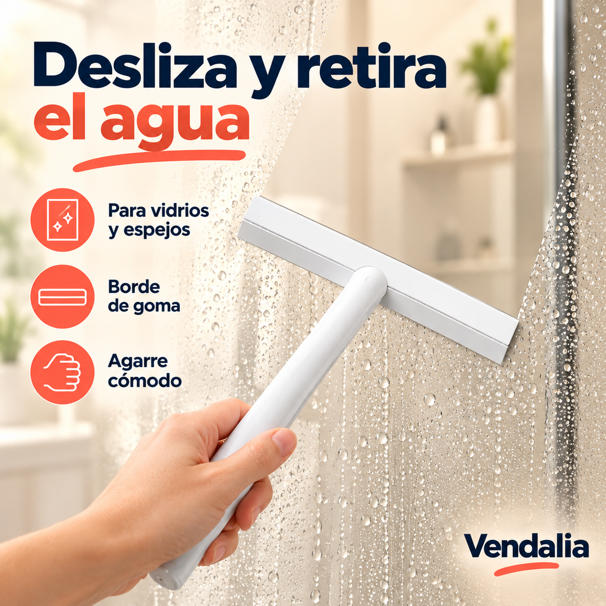 Jalador blanco para vidrios — portada Vendalia