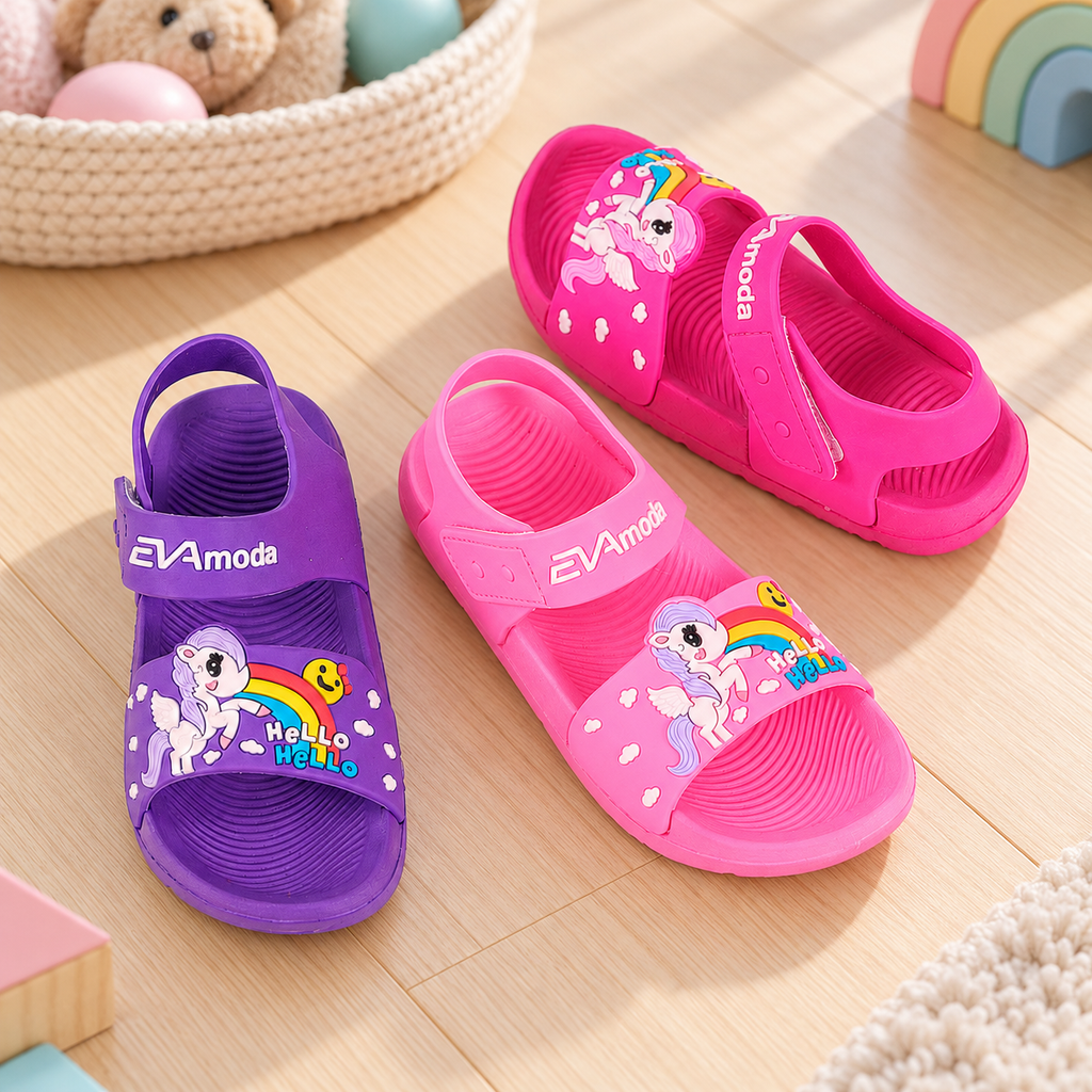Sandalia niña 12/17 D-633-04 EVA MODA · Caja de 48 pares en ambiente de hogar — Vendalia