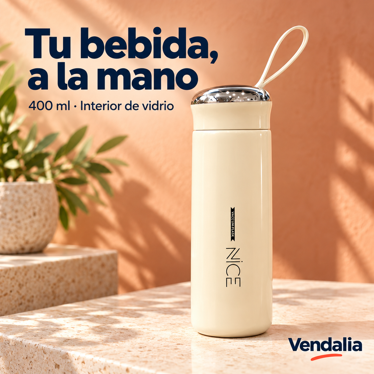 Botella de Vidrio 400 ml con Funda Protectora — portada Vendalia