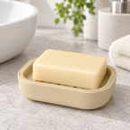 Jabonera con drenaje desmontable — Beige — SKU 54009