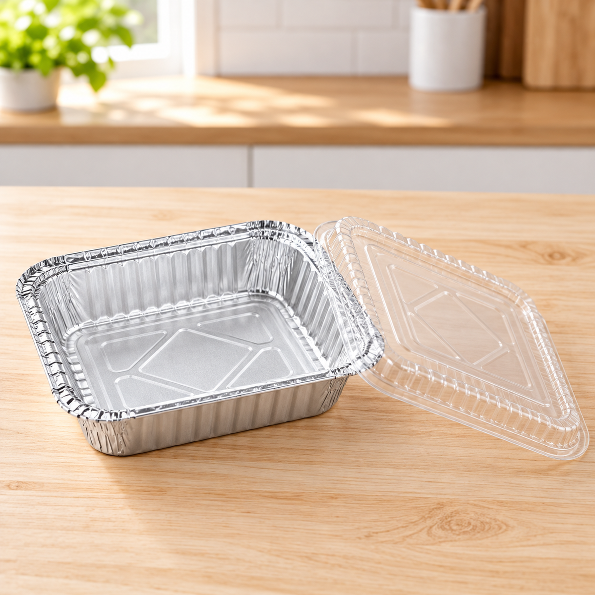 Bandeja de Aluminio 500 ml con Tapa en ambiente Vendalia