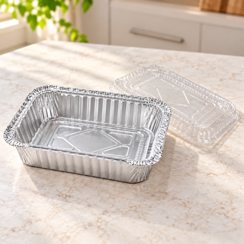 Bandeja de Aluminio 800 ml con Tapa en ambiente Vendalia