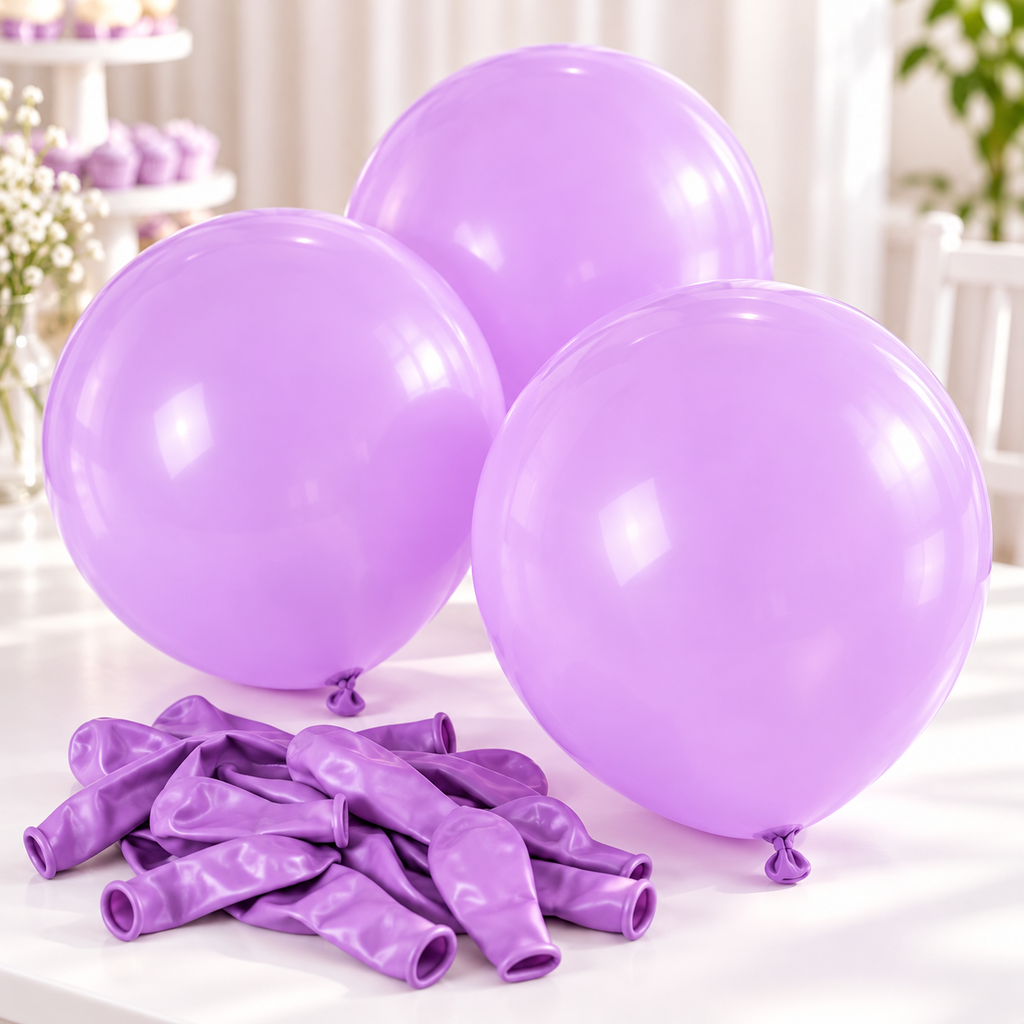 Globos extra gruesos de 12 pulgadas · 100 piezas — Lila — SKU 54036