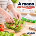 A mano en tu cocina — Vendalia. Caja de 50 guantes · Talla M