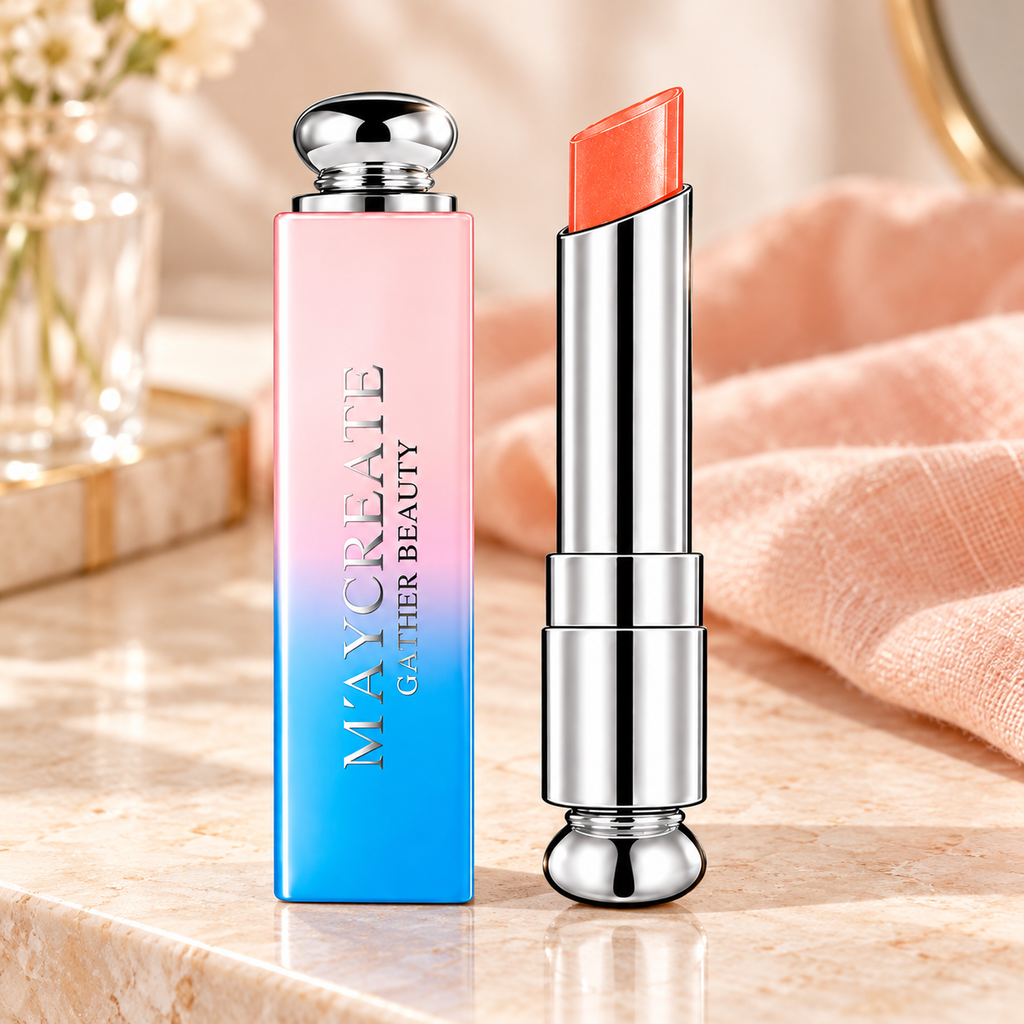 Labial Sol Radiante No. 120 Naranja Cálido en ambiente de hogar — Vendalia