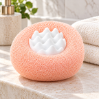 Esponja de Baño Durazno con Blanco en ambiente de hogar — Vendalia