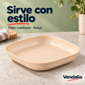 Plato cuadrado beige — portada Vendalia