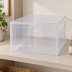 Caja Organizadora Transparente para Calzado en ambiente Vendalia