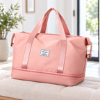 Bolsa de viaje expandible · gris o rosa durazno — Rosa durazno — SKU 54205