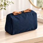 Cosmetiquera organizadora con compartimentos — Azul marino — SKU 54258