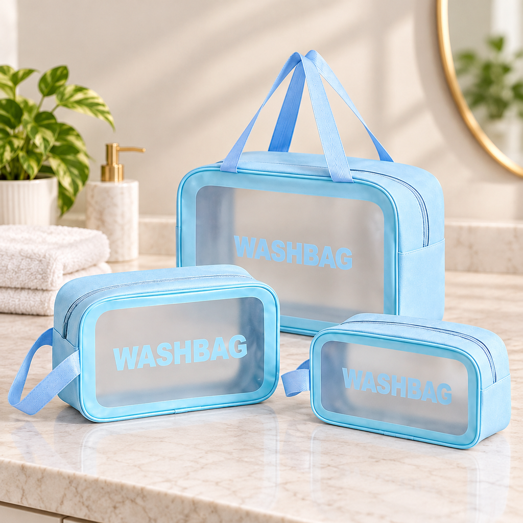 Set de 3 bolsas organizadoras para viaje — Azul — SKU 54273