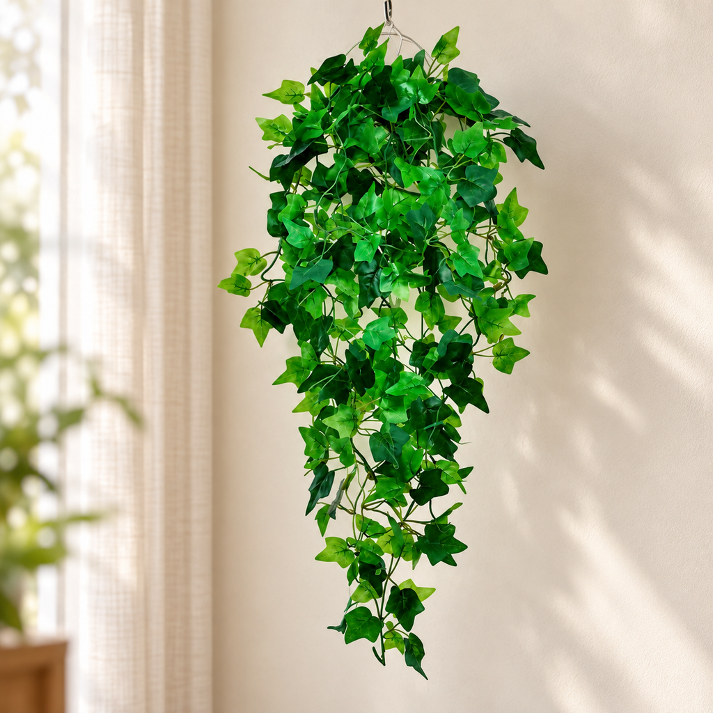 Planta colgante artificial 110 cm/5 brazos en ambiente de hogar — Vendalia
