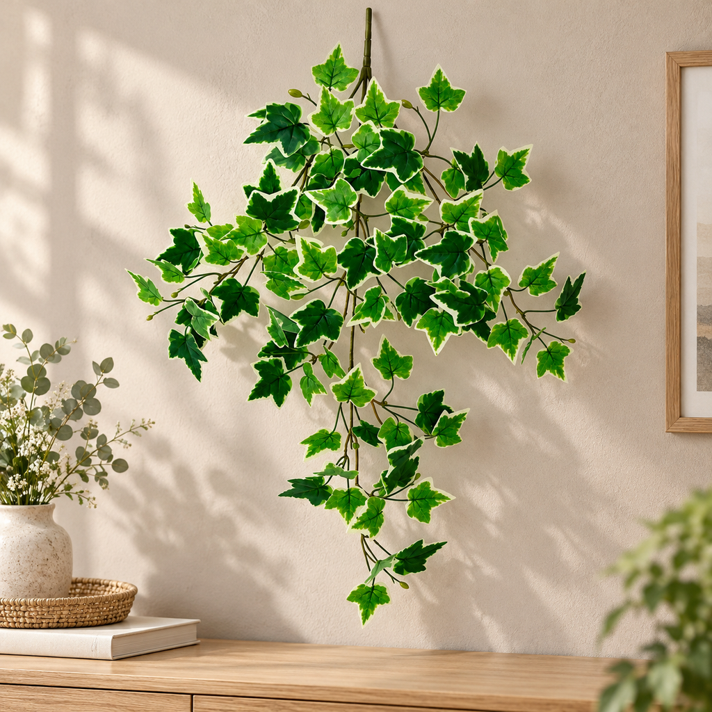 Planta colgante artificial 100 cm/5 brazos en ambiente de hogar — Vendalia