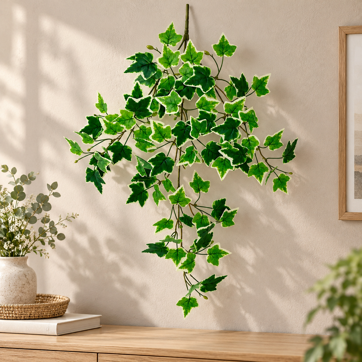 Planta colgante artificial 100 cm/5 brazos en ambiente de hogar — Vendalia