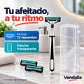 Rastrillo con estuche y 12 repuestos; se muestran algunos repuestos — portada — Vendalia — SKU 54407
