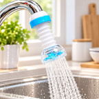 Extensor Flexible para Llave de Cocina instalado como ejemplo, llave no incluida — Vendalia